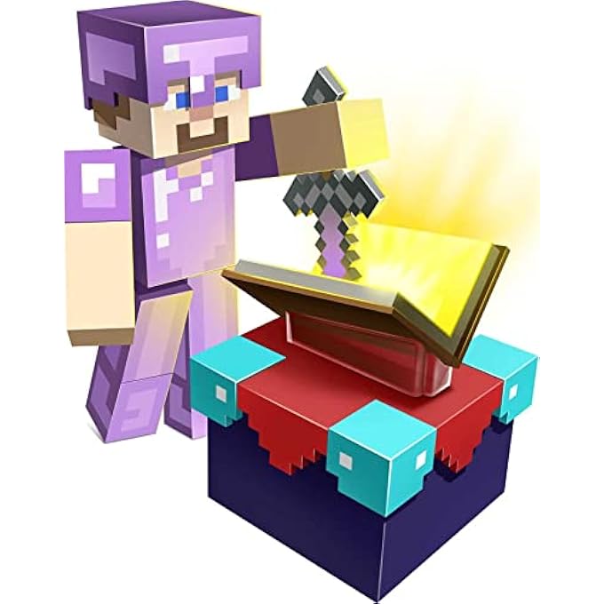 MINECRAFT ENCHANTING ROOM WITH 3.25-IN STEVE FIGURE & ACCESSORIES, STORYTELLING ADVENTURE PLAY SET, COMPLETE PLAY IN A BOX, GIFT FOR KIDS AGES 6 AND OLDER - Image 3